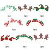 24 Pack Merry Christmas Cupcake Toppers Gender Reveal Cupcake Picks Christmas Tree Hat Gingerbread Man Cupcake Decorations He or She Baby Shower Christmas Cake Decoations Party Supplies view 3