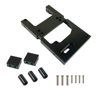 AAPIE Aluminum Alloy Servo Fixed Mount Bracket for Wpl C24 C14 B16 B36 1/16 RC Car MN D90 99s Upgrade Metal Spare Parts (Color : Black)