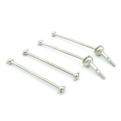 AAPIE 4Pcs Front CVD Universal Drive Shaft & Rear Dog Bone for Wltoys 144001 1/14 RC Drift Racing Car Parts Accessories (Color : Silver)