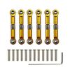 6Pcs Adjustable for Wltoys 1/18 A949 A959 A969 A979 K929 Aluminum Upgrade Spare Parts Metal Linkage Pull Rod Servo Link A959-B (Color : Red) view 3