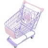 Toddmomy 1pcs Mini Supermarket Handcart,Mini Metal Shopping Cart Supermarket Handcart Shopping Utility Cart Storage Toy Holder,Purple view 1