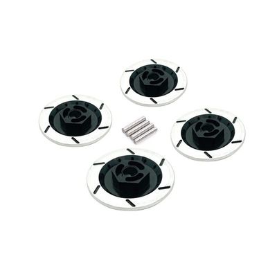 4PCS Aluminum Alloy Brake Disc Wheel Rim Box Metal Hex Adapter 12MM for RC 1/10 Car HSP Fly Fish Buggy Truck 94123 94122 D4 CS (Color : Black)
