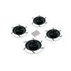4PCS Aluminum Alloy Brake Disc Wheel Rim Box Metal Hex Adapter 12MM for RC 1/10 Car HSP Fly Fish Buggy Truck 94123 94122 D4 CS (Color : Black) view 1