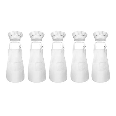 EIFINE 10-Piece Apron and Chef's Hat Set Adjustable Kitchen Apron for Cooking and Painting