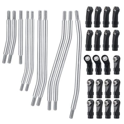 RCLIONS Stainless Steel Link Rod Linkage 313mm Wheelbase for TRX4 1/10 Crawler Car Upgrade Parts