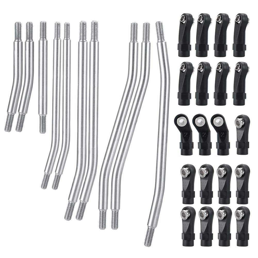 RCLIONS Stainless Steel Link Rod Linkage 313mm Wheelbase for TRX4 1/10 Crawler Car Upgrade Parts