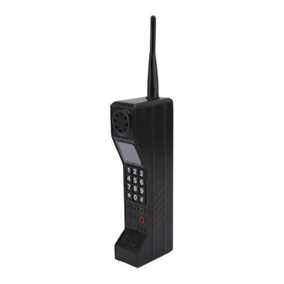 Diydeg Retro Brick Cell Phone Ornament, Lightweight Portable Vivid Iron Material Brick Mobile Phone Model, Simulation Photographic Props Stylized Decorative Vintage Cellular Phone Model (Black)