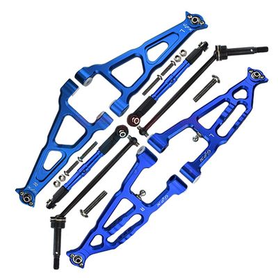 GPM for LOSI 1/10 Baja Rey Aluminum Alloy Front Upper + Lower A-arm + Steering Rod + Front Universal Joint-Set