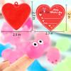 28Pack Valentines Day Gift Cards with Glow in The Dark Mochi Squishies Toys Filled Hearts for Kids Valentine Classroom Exchange, Stress Relief Toys, Valentine Party Favor view 2