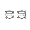 2X Front Headlight Lamp Cover W/Screws for Traxxas TRX-4 2021 for Ford for Bronco 1/10 RC view 3