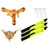 MICROHELI CNC Triple Yellow Carbon Plastic Blades Conversion Set (Gold) - Blade Infusion 180 view 1