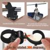 Taiyin 4 Pcs Walker Hook Hanging Multipurpose 360 Rotation Stroller Clip Diaper Bag Hanger for Walker Rollator Crutches Wheelchair Shopping Cart Car Back Seat Purses Bike Wheelchair Pushchair, Black view 3