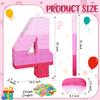 Sratte Number Piata Pink Piata Birthday Decorations Gradient with Stick Blindfold Confetti for Girls Boys Birthday Anniversary Party Decorations Supplies(Number 4) view 2