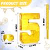 Sratte Piata Birthday Party Decorations Gold Foil Piata with Stick Blindfold Confetti for Boy Girl Birthday Anniversary Celebrations Fiesta Supplies(Number 5) view 2