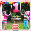 Sratte Number Piata Pink Piata Birthday Decorations Gradient with Stick Blindfold Confetti for Girls Boys Birthday Anniversary Party Decorations Supplies(Number 1) view 4