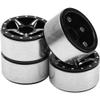 ShareGoo 4Pcs 1.0 Beadlock Wheel Rims 7mm Hex Wheel Hubs Compatible with Axial SCX24 Gladiator Deadbolt Bronco C10 JLU 1/24 RC Crawler Upgrade Parts view 2