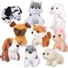 Aoriher 9 Pieces Mini Plush Dog Stuffed Animals Bulk Cute Soft Puppy Centerpieces Valentines Party Table Decoration for Birthday Gift Goodie Bag Stocking Filler (Sweet, No Lanyard Keychain) view 1