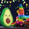 Sratte Avocado Piata Decorations - 16 x 11 x 3 Inch Fruit Avocado Piata with Stick for Gender Reveal, Baby Shower, Birthday Party, Fruit Theme Party Game Activity view 4