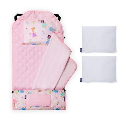 Wildkin Modern Nap Mat Comes with Back-up Removable Pillow (Fairy Garden)