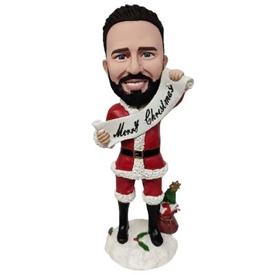 mydedor Custom Bobbleheads Figures Customized Doll, Best Boss in Black Suit Handmade Personalized Sculpture Gift for Man Boyfriend Husband Office Coworker