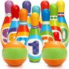 Coloch Kids Bowling Set, Indoor Bowling Game for Kids Educational Toy Game Soft Colorful 10 Foam Pin and 2 Balls Play Game Printed with Numbers for Baby Age 3+, Boys and Girls, Birthday Gift view 1