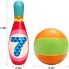 Coloch Kids Bowling Set, Indoor Bowling Game for Kids Educational Toy Game Soft Colorful 10 Foam Pin and 2 Balls Play Game Printed with Numbers for Baby Age 3+, Boys and Girls, Birthday Gift view 2