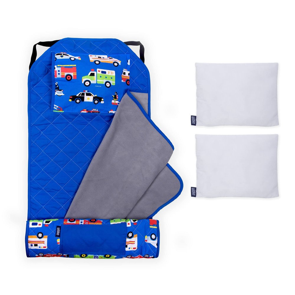 Wildkin Modern Nap Mat Comes with Back-up Removable Pillow (Heroes)