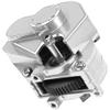 Share Goo Aluminum Complete Transmission Gearbox w/Transmission Gear Upgrade Part Compatible with Axial SCX24 Deadbolt C10 JLU Gladiator Bronco 1/24 RC Crawler Car (Silver) view 4