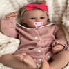 Angelbaby Cute Newborn Reborn Baby Doll, 19 inch Lifelike Reborn Silicone Baby Girl Soft Weighted Body Realistic Sweet Bebe Reborns Toddler Handmade Doll Sets Toys for Kids view 1