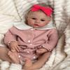 Angelbaby Cute Newborn Reborn Baby Doll, 19 inch Lifelike Reborn Silicone Baby Girl Soft Weighted Body Realistic Sweet Bebe Reborns Toddler Handmade Doll Sets Toys for Kids view 2