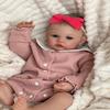 Angelbaby Cute Newborn Reborn Baby Doll, 19 inch Lifelike Reborn Silicone Baby Girl Soft Weighted Body Realistic Sweet Bebe Reborns Toddler Handmade Doll Sets Toys for Kids view 4