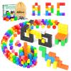 Apluses 96Pcs Magnetic Blocks, More Quantity can Create Bigger Buildings and Improve Children's Thinking view 2