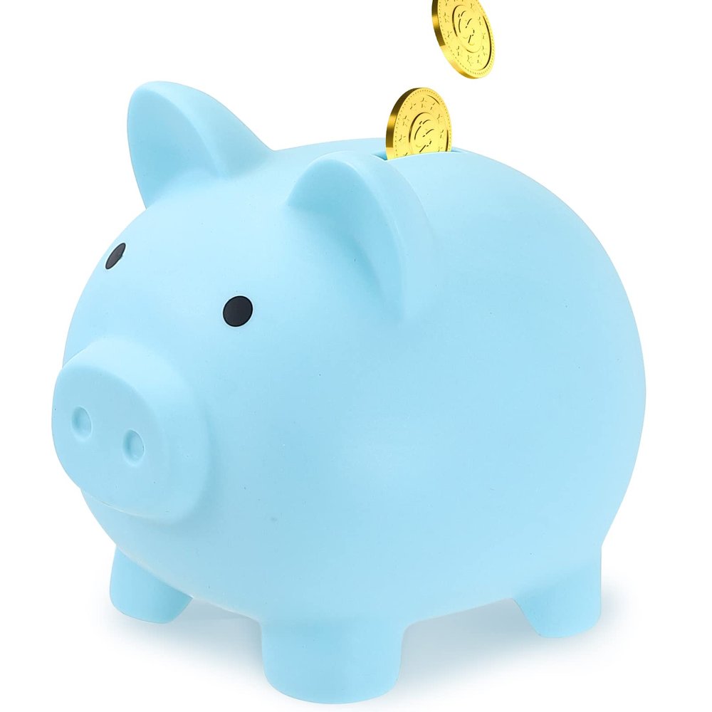 GADIEDIE Extra Large Piggy Bank,Coin Bank for Boys and Girls,Unbreakable Plastic Money Bank,Cute Pig Money Box,Practical Gifts for Birthday, Festival, Baby Shower