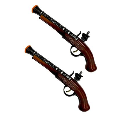 Assassin's Foam Cosplay Flintlock Pistol 2 Pcs Set 1:1 Scale Halloween Costume (Wood Color 2 Pcs Set)