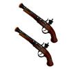 Assassin's Foam Cosplay Flintlock Pistol 2 Pcs Set 1:1 Scale Halloween Costume (Wood Color 2 Pcs Set) view 1