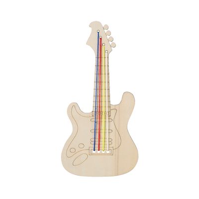 Fun Express Color Your Own Guitars  6 Pieces - Natural Wood Color