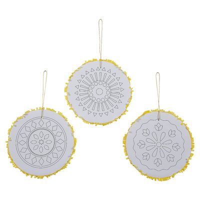 Color Your Own Fiesta Sign with Fringe Craft Kit - Makes 12