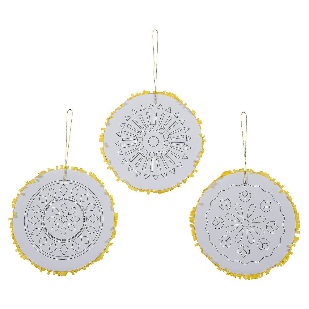 Color Your Own Fiesta Sign with Fringe Craft Kit - Makes 12