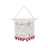 Color Your Own Purim Pom-Pom Banner Craft Kit - 12 Pieces view 1