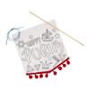 Color Your Own Purim Pom-Pom Banner Craft Kit - 12 Pieces view 3