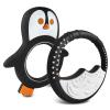 Baby Teething Toys for Newborn, Infants 0-6 Months Silicone Teethers for Babies 6-12 Months BPA Free (Penguin - Black & White) view 1