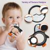 Baby Teething Toys for Newborn, Infants 0-6 Months Silicone Teethers for Babies 6-12 Months BPA Free (Penguin - Black & White) view 2