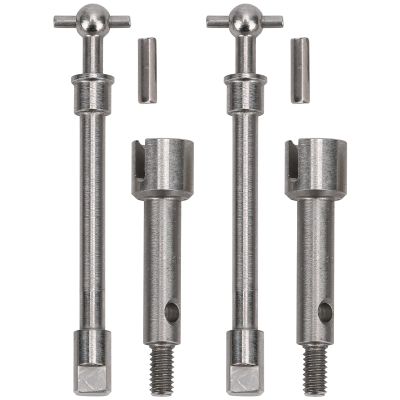 Oumefar RC Front Drive Shaft, RC Stainless Steel Dog Bone Front Drive Shaft for Axial SCX24 90081 1/24 RC Car, Metal RC Universal Drive Shaft Joint RC Car Parts RC Accessories
