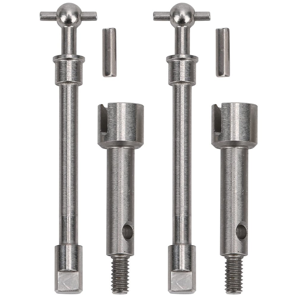 Oumefar RC Front Drive Shaft, RC Stainless Steel Dog Bone Front Drive Shaft for Axial SCX24 90081 1/24 RC Car, Metal RC Universal Drive Shaft Joint RC Car Parts RC Accessories