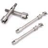 Oumefar RC Front Drive Shaft, RC Stainless Steel Dog Bone Front Drive Shaft for Axial SCX24 90081 1/24 RC Car, Metal RC Universal Drive Shaft Joint RC Car Parts RC Accessories view 3