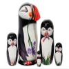 Golden Cockerel Making Amends Puffin Nesting Doll w/ 3D Beak 5pc./6" Atlantic Seabird Matryoshka view 1
