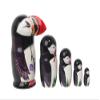 Golden Cockerel Making Amends Puffin Nesting Doll w/ 3D Beak 5pc./6" Atlantic Seabird Matryoshka view 3