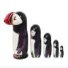 Golden Cockerel Making Amends Puffin Nesting Doll w/ 3D Beak 5pc./6" Atlantic Seabird Matryoshka view 4