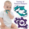 Baby Teething Toys for Newborn, Infants 0-6 Months Silicone Teethers for Babies 6-12 Months BPA Free (Bee - Purple & Turquoise) view 4