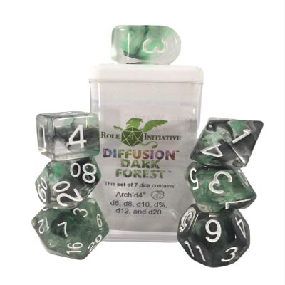 Diffusion Dark Forest - Set of 7 Dice Set of 7 w/Arch'd4